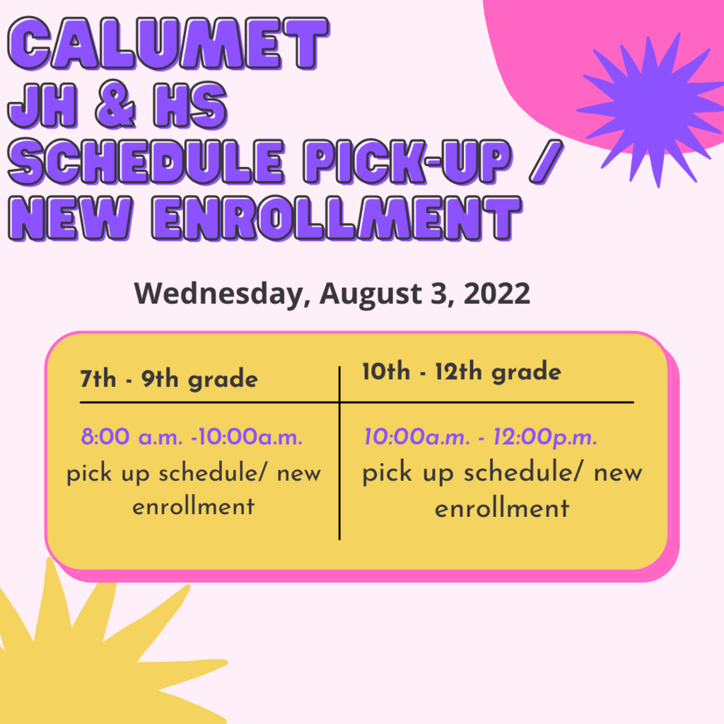 Pick-up schedule