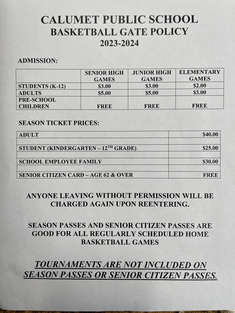 Basketball Gate Policy
